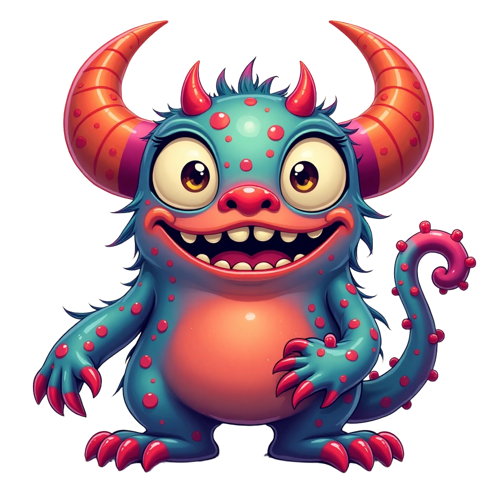 Cute Monster with Horns